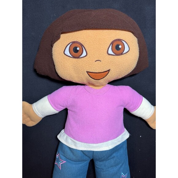 Jumbo Dora The Explorer Plush Doll 26” 2008 Nick Jr Star Shirt Jeans GUC - Picture 3 of 8